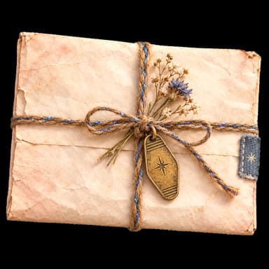 A decorated paper artifact associated with Aluma