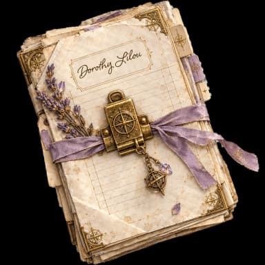 A decorated paper artifact associated with Dorothy